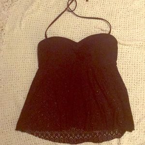 Merona Black Tankini Swim Top! Size XL!
